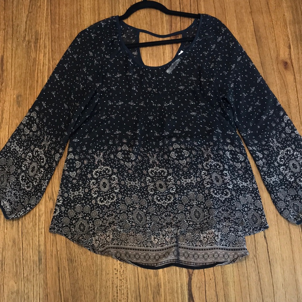 Sheer long sleeve